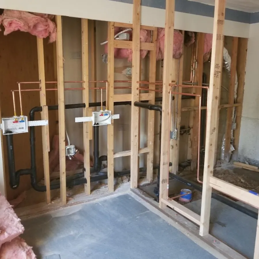 Copper pipe rough-in and plumbing installation in La Grande
